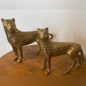 Gold Leopard Figurines